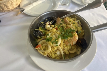 danie w Grecji, owoce morza,